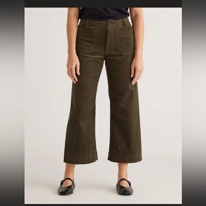 Quince Wide-Leg Corduroy Pants, in Expresso Color Size 0 NWT